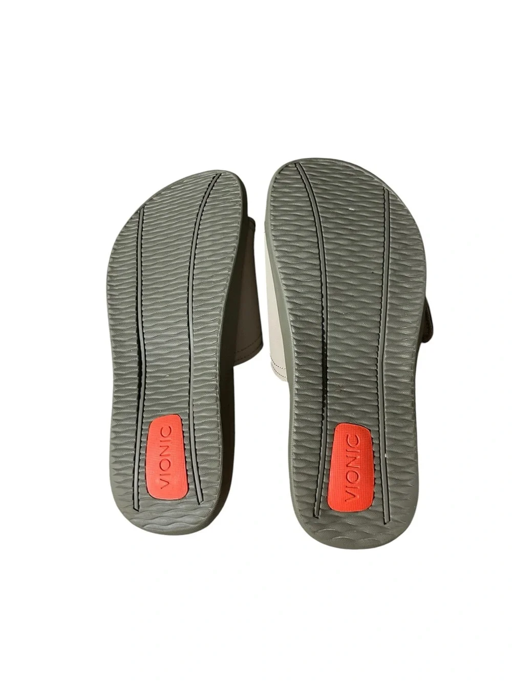 C4- Vionic men’s 9 Adjustable Beige Slide Sandals